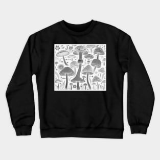 Black and White Mushroom pattern design for Phish fans and Deadheads Crewneck Sweatshirt